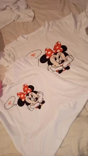 Camiseta con estampado de ratón de Minnie para mujer, camiseta informal de manga corta para niños, Camiseta con estampado gráfico de amor