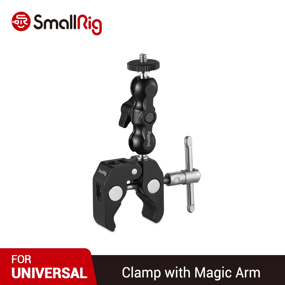 SmallRig Multi-Functional Crab-Shaped Clamp with Ballhead Magic Arm For DJI stabilizer/Freefly Stabilizer/Video C-stand- 2164
SmallRig Multi-Functional Crab-Shaped Clamp with Ballhead Magic Arm For DJI stabilizer/Freefly Stabilizer/Video C-stand- 2164