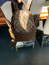 Mochila con estampado clásico para mujer, bolso de diseñador de cuero PU con borla, lujoso, Vintage, de alta calidad, 2020