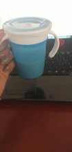 Taza giratoria de 360 grados para bebé, taza para aprender a beber con doble ASA, tapa abatible a prueba de fugas, vasos de agua para niños, botella sin BPA con tapa