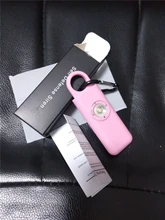 Alarma de seguridad de sirena de autodefensa para mujer, llavero con luz LED SOS, alarmas personales, alarma de llavero de seguridad Personal