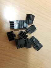 10 unids/lote 5557-R 5557 4,2mm negro/rojo 6 + 2 pines conector de arnés de cableado automotriz macho para PC/tarjeta gráfica de ordenador PCI-E Power