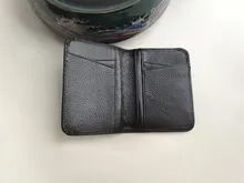 Tarjetero de cuero para hombre y mujer, billetera plegable para tarjetas de identificación y de crédito, cubierta de viaje para pasaporte de negocios Vintage