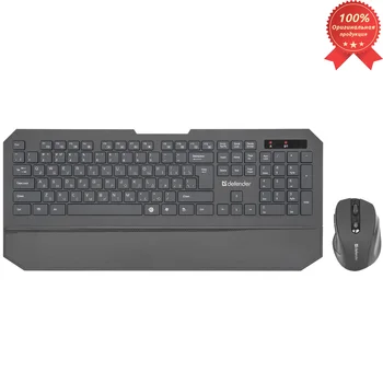 Wireless kit (keyboard+mouse), DEFENDER Berkeley C-925 Nano B (black), 104+12 keys, 6-button mouse 800/1200/1600 dpi 
Wireless kit (keyboard+mouse), DEFENDER Berkeley C-925 Nano B (black), 104+12 keys, 6-button mouse 800/1200/1600 dpi