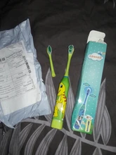 Cepillo de dientes eléctrico para niños, cepillo de dientes eléctrico, vibrador sónico, resistente al agua, con dibujos animados, para blanquear los dientes, funciona con batería