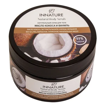 Innature body scrub "coconut oil and vanilla"
Innature body scrub "coconut oil and vanilla"