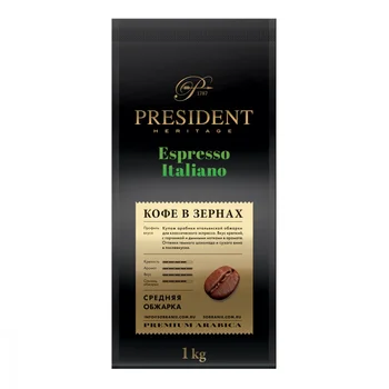 Coffee President Espresso Italiano ", in grains, 1000 gr
