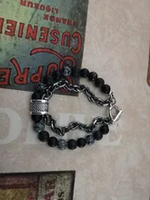 Pulsera de acero inoxidable con cuentas de ojo de tigre para hombre, cadena de eslabones de acero inoxidable, brazalete de Yoga, joyería para hombre 2020