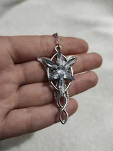 Arwen-anillo de la película clásica, Arwen Evenstar, colgante de película, joyería de cristal, estrella de Crepúsculo, pendiente de Torque, Erkek kolye