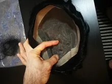 Mono de encaje con Base de Pu para hombre, tupé de reemplazo Natural, color negro Natural, Base de filamento atado a mano, 1 Uds., envío gratis