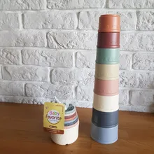 ¡Caliente! 8 Uds bebé de taza juguetes educativos juguetes del bebé Arco Iris, torre de apilamiento juguetes del baño del bebé juguetes de los niños regalo