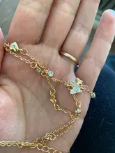 Tobillera de mariposa Bohemia para mujer, pulsera de tobillo de cristal multicapa dorada, cadena para pies, pulsera para pierna, Accesorios de playa, joyería