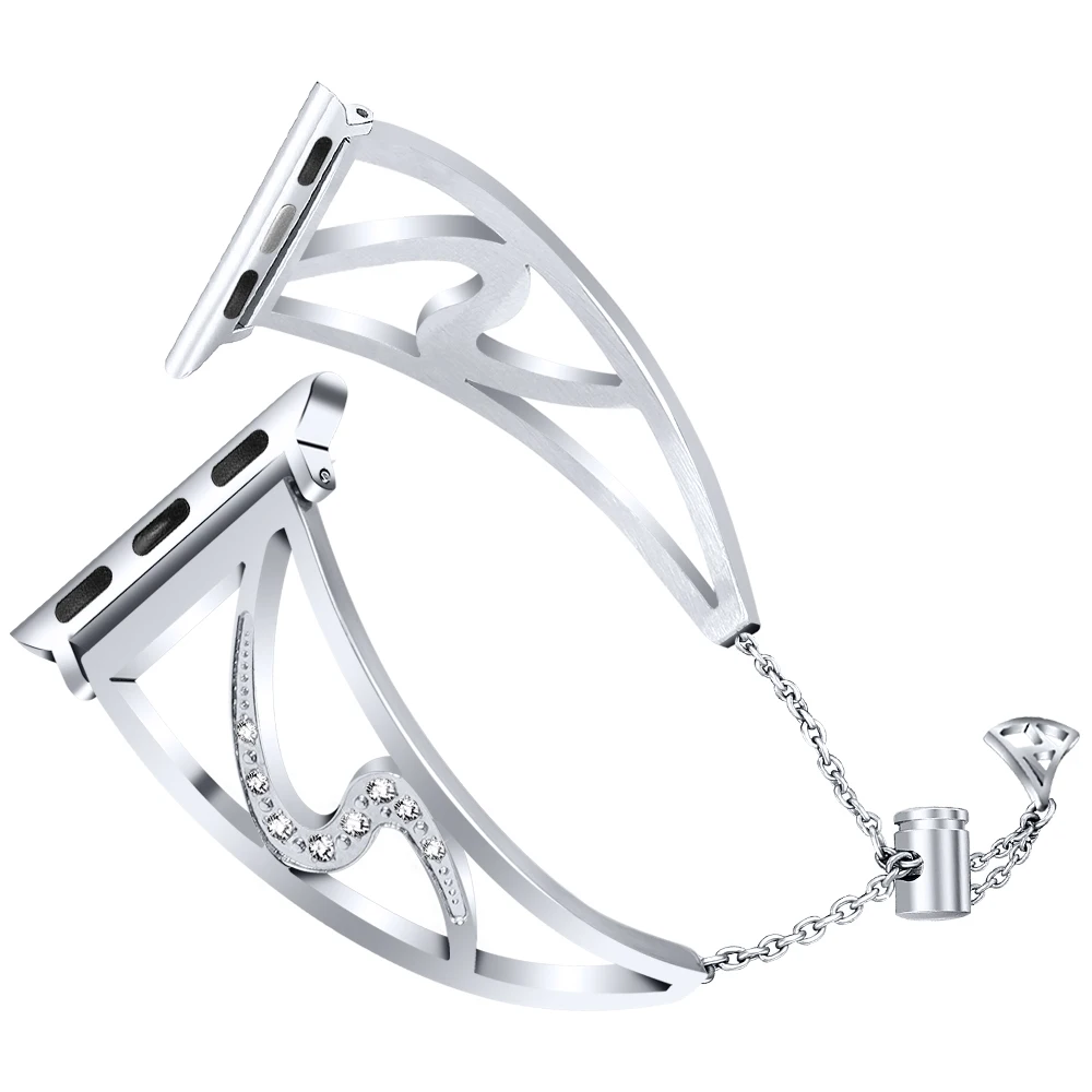 Adjustable Bracelet For Women Stainless Steel Smart Watch Band 38mm 40mm 42mm 44mm Compatible For Apple Watch Series1/2/3/4/5 
Adjustable Bracelet For Women Stainless Steel Smart Watch Band 38mm 40mm 42mm 44mm Compatible For Apple Watch Series1/2/3/4/5