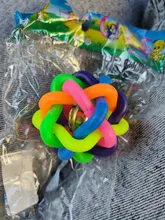 Perro cachorro gato colorido de formación masticar bola productos para mascota campana juguete reproducción de sonido de juguete perro morder a jugar