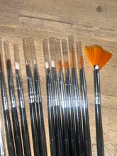 Juego de pinceles para manicura profesional, pinceles para pintura acrílica de diamantes de imitación, Kit de esmalte de Gel UV, gradiente de forro de uñas