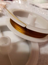 Cuerda de alambre de Color dorado/acero de alta calidad, 1 rollo, 0,3, 0,38, 0,45, 0,5, 0,6, 0,7, 0,8mm, accesorios de hilo de abalorios hechos a mano, joyería DIY