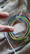 10 unids/lote 2 mm de cuero Real hecho a mano ajustable trenzado collares de cuerda y amuletos colgantes resultados langosta cierre cable cadena