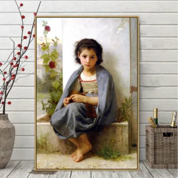 William Adolphe Old Famous Master Artist The Little Knitter Canvas Painting Poster and Print for Home Wall Decor Wall Art
William Adolphe Old Famous Master Artist The Little Knitter Canvas Painting Poster and Print for Home Wall Decor Wall Art