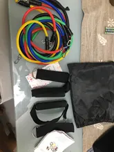 Set de Bandas de Resistencia, gomas bandas elasticas fitness para entrenar con soporte de 100lbs, Kit de Bandas para Entrenar con 5 tubos, 4 Manijas de Hule, Correas para Tobillos, Anclaje para puerta