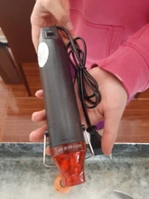 Pistola de calor de 220V, herramienta eléctrica de aire caliente de 300W con soporte para asiento retráctil, bricolaje, 1 ud.
