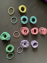 100 unids/bolsa nuevas chicas colorido elástica bandas de pelo de cola de caballo titular Scrunchies pelo cuerdas gomas de pelo accesorios