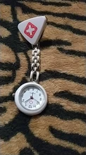 BUMVOR-reloj colgante con Clip para enfermera y Doctor, pulsera de mano de cuarzo roja, broche con Cruz, enfermera, 2018, 1 ud., gran oferta