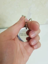 Etiqueta de identificación de perro personalizada, grabado Retro, etiqueta de identificación de nombre para perros, gatos, cachorros, placa redonda de Metal, productos para mascotas