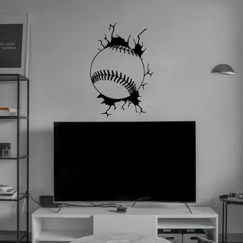 Baseball Ball On Crack Wall Vinyl Wall Art Baseball Sports Sticker Home Living Room Decoration Removable A002678
Baseball Ball On Crack Wall Vinyl Wall Art Baseball Sports Sticker Home Living Room Decoration Removable A002678