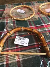 Bolso de mano hecho a mano para mujer, bolsa de bambú con Marco en forma de D, asas para fabricación de bolsos, accesorios, asas de madera marrón de repuesto, 1 ud.