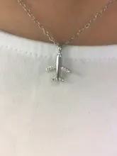 Collar con colgante de avión de plata de ley y Circonia cúbica para mujer, cadena de clavícula, joyería coreana