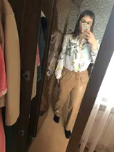 De las mujeres de la moda camisetas de las señoras Slim con cuello de pico de Blusa de la gasa de las mujeres ropa de oficina 2021 Ropa de Trabajo camisa de las mujeres de talla grande Blusa 882G