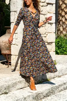 Güneşkızı Women Self-Arched Double Breasted Floral Long Flared Dress GK-BST2844
Güneşkızı Women Self-Arched Double Breasted Floral Long Flared Dress GK-BST2844