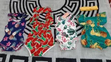 Nueva Infant Toddler bebé recién nacido Niñas sandía impreso sin mangas bodysuit sunsuit jumpsuit ropa casual