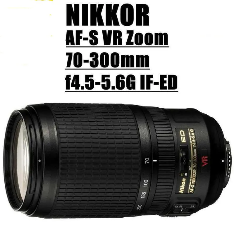 

New Nikon Zoom AF-S 70-300mm f/4.5-5.6G IF-ED VR Autofocus Lens For D850 D750 D810 D7500 D7200 D7100 D5600 D5500 D5300 D3400