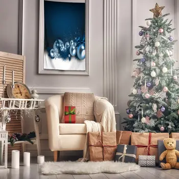 Tapestry Decorative Balls Pine Tree Branches Stars Sparkles in Snow on Celebration Theme Blue White
Tapestry Decorative Balls Pine Tree Branches Stars Sparkles in Snow on Celebration Theme Blue White