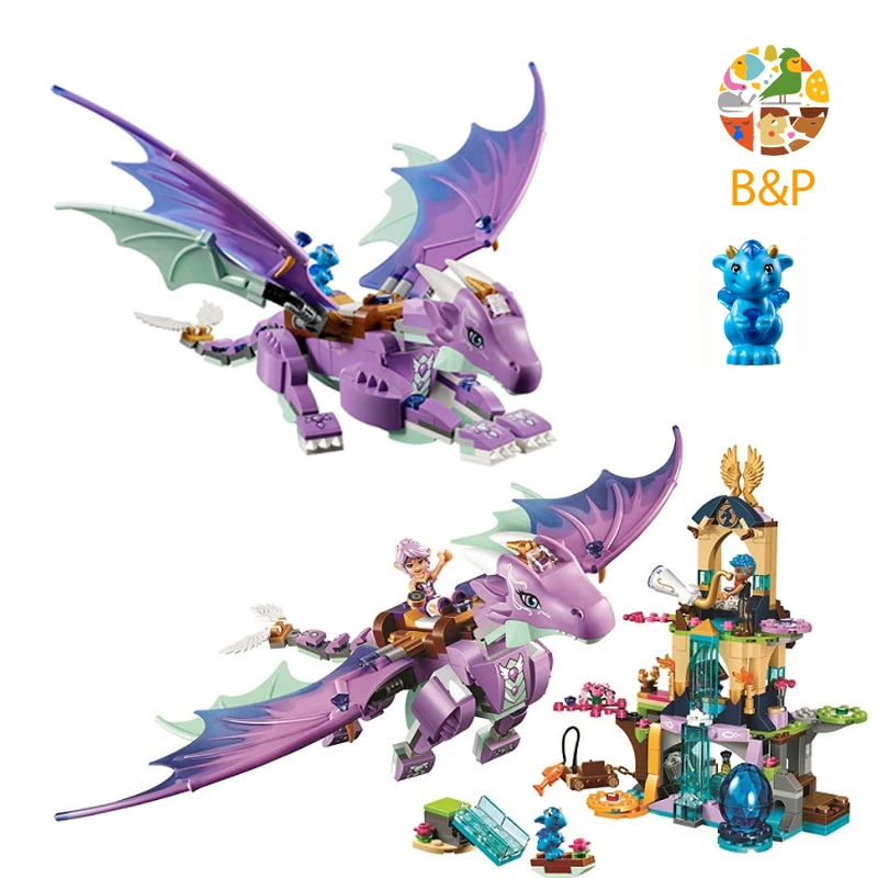 

Elves 519pcs 10549 The Dragon Sanctuary Building Bricks Blocks DIY Educational Toys 41178 Toys for childrenBuilding Block Gift