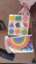 Juguetes de madera de arcoíris Montessori para bebés, bloques de construcción creativos de arcoíris, juego de madera de Jenga, juguetes educativos para edades tempranas