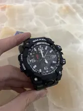 SMAEL-Reloj deportivo de cuarzo para hombre, cronógrafo analógico de estilo militar y a la moda, código 1545