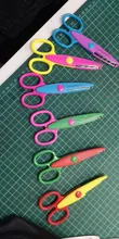 6 unids/lote DIY creativo de arte decorativo tijeras álbum de encaje tijeras tarjeta diseño de foto para los niños arte