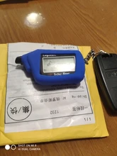 LCD bidireccional mando A distancia de silicona funda con cadena para llave, para Sher-khan Mobicar A Mobicar B versión rusa, sistema de alarma para coche de 2 vías