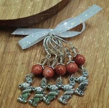 20 piezas de dijes oso flores 19x9mm Color plata tibetana colgantes joyería antigua fabricación artesanal DIY