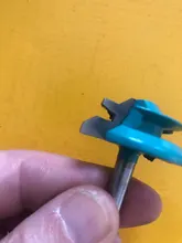 1PC de 45 grados de bloqueo de broca para ranuradora de inglete diámetro 1/4 /8mm mango de madera verde cortador para perforación de la carpintería herramientas