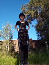 QWEEK-pantalones Cargo de estilo Harajuku gótico para mujer, capris Punk con cadena de pierna ancha, ropa de calle de talla grande de estilo coreano, ropa de calle femenina, Emo