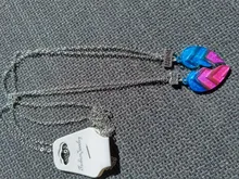 Caliente rosa azul costura de lentejuelas Corazón Roto mejores amigos COLLAR COLGANTE cadena regalo joyería de Amistad REGALOS PARA NIÑOS 2 unids/set