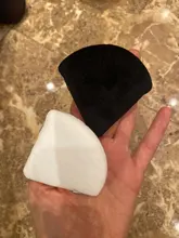 Esponjilla en polvo triangular de terciopelo, 1/2 Uds., Mini esponja de Maquillaje facial, cosmética, suave, de algodón, para cara, lavable, ligera