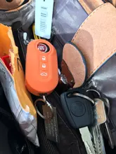 ZAD silicona set de fundas de piel para fiat 500 3 botones remoto llavero en blanco de las piezas de automóvil accesorios de colores