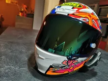 10 colores oro iridio de la motocicleta completa máscara visera estuche para gafas para SHOEI X14 X-14 Z7 CWR-1 NXR RF-1200 X-espíritu 3 máscara visera