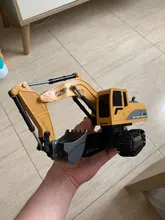 2,4G RC excavadora eléctrica Mini buldózer con Control remoto 1:24 Aleación de plástico de ingeniería de camión y coche volquete grúa vehículo juguete para niño