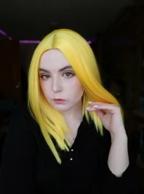 Pelucas sintéticas de fiesta para mujeres negras, pelo liso corto de color rubio de 14 pulgadas para fiesta Popular y estampada, de parte media, Cosplay, Bob