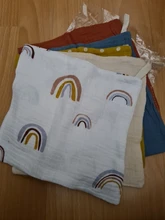 Toallas de muselina para bebés, paños faciales de mano, babero para Saliva, pañuelo, 54DA, 5 uds.